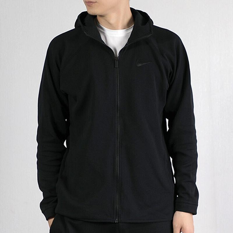 Nike Knit Hooded Jacket Men Outerwear Black AT3225-010