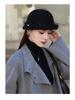Women's Versatile Retro Elegant Dome Wool Felt Beret with Mesh Decoration - 2024 Autumn/Winter Collection