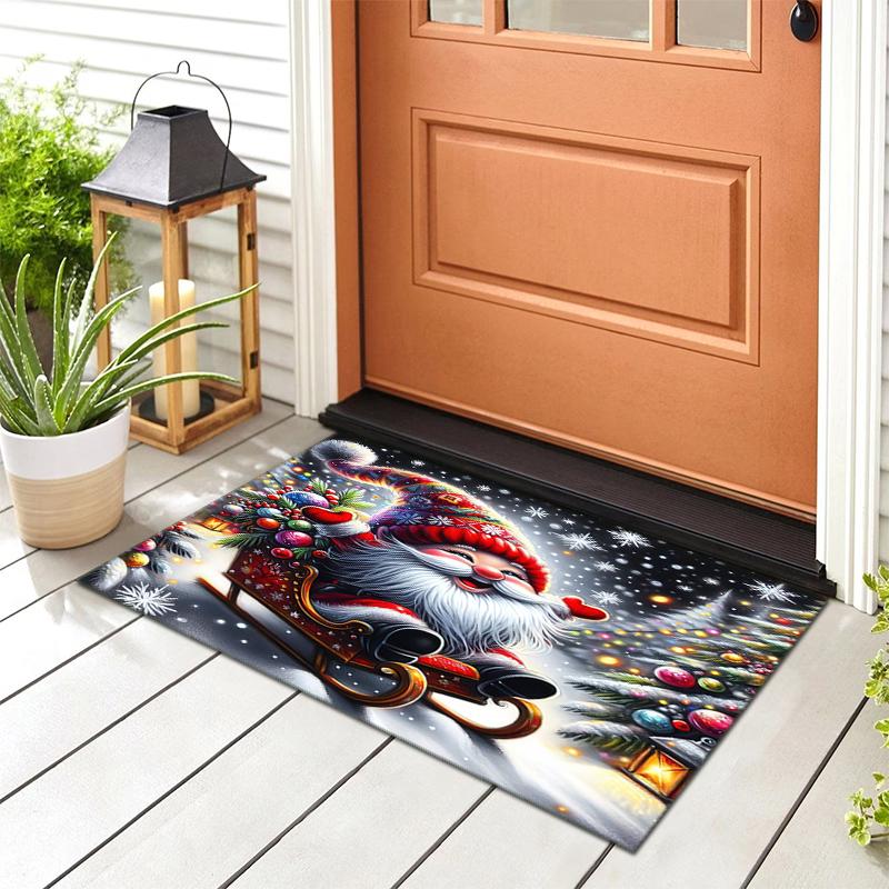Christmas Gnome Festive Lights Flowers Carpet Home Decor Living Room And Bedroom Mats Office Chair Cushion Doormat Christmas Gifts