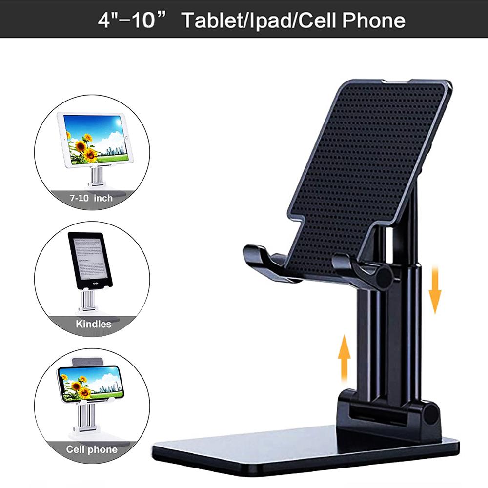 Desk Mobile Phone Holder Stand For iPhone iPad Xiaomi Huawei Metal Desktop Tablet Holder Table Cell Foldable Extend Support