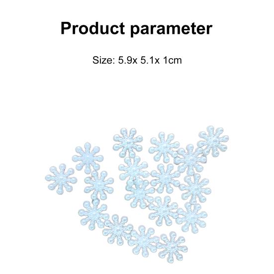 100Pcs Snowflake Decorations Attractive Wear-resistant Cute DIY Faux Pearl Decorations for Christmas