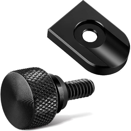 

Amazicha Black Aluminium Seat Bolt Tab Screw Mount Knob Cover Compatible with Harley Davidson 1996-2024 чёрный