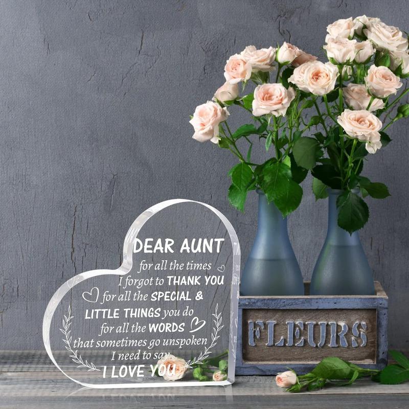 Aunt Acrylic Keepsake - Heartfelt Christmas Gift from Niece/Nephew