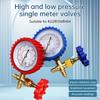 220PSI 500PSI Professional Air Conditioning Refrigerant Recharge Pressure Gauge Manometer High And Low Pressure Gauge Valve