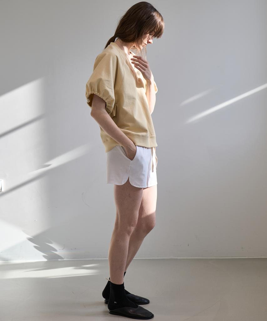 GRIDAJ Voluminous Sleeve Shirred Sweatshirt