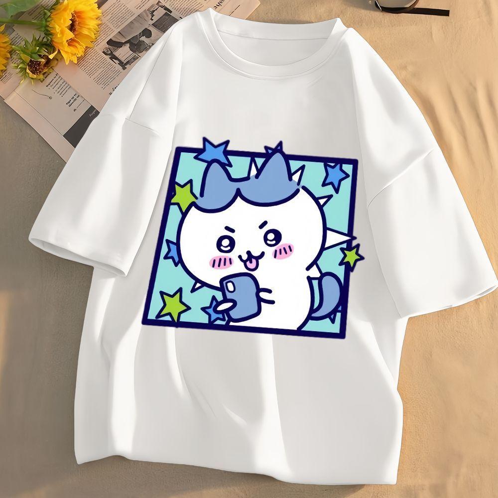 Chiikawas Print Unisex T Shirt Harajuku Streetwear Aesthetic Graphic Tee Japan Comics Short Sleeve Funny Unisex Tops Clothes