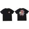 Street Fashion Marke Club Sakura Buchstabe Schlange Lässiges T-Shirt Herren und Damen Luxusmarke Oberteil