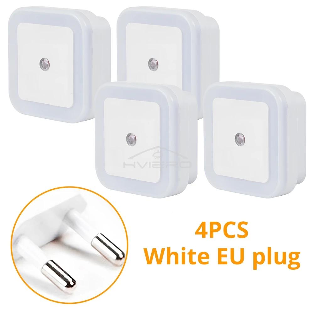 1/2/4PCS LED Wireless Sensor Night Light EU US Plug Mini Square For Baby Children Living Room Bedroom Corridor Lighting Lamps