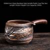Gilded Iron Glaze Bamboo Coarse Pottery Tea Pot  Old Rock Mud Tea Maker Handmade Retro Kung Fu Tea Set