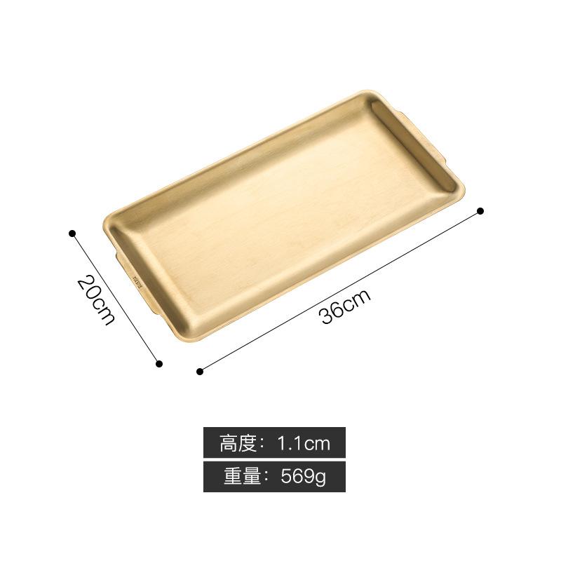 Thick Rectangular Tray Stainless Steel Food Storage Trays Sushi BBQ Flat Bottom Shallow Dishes Fruit Vegetable Plate Baking Pan