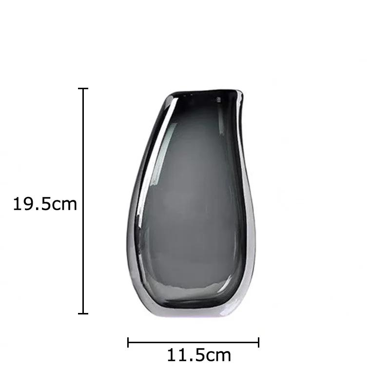 Transparent Double Layered Glass Vase Hydroponic Flower Pots Desk Decoration Flower Arrangement Floral Vase Room Aesthetic Decor