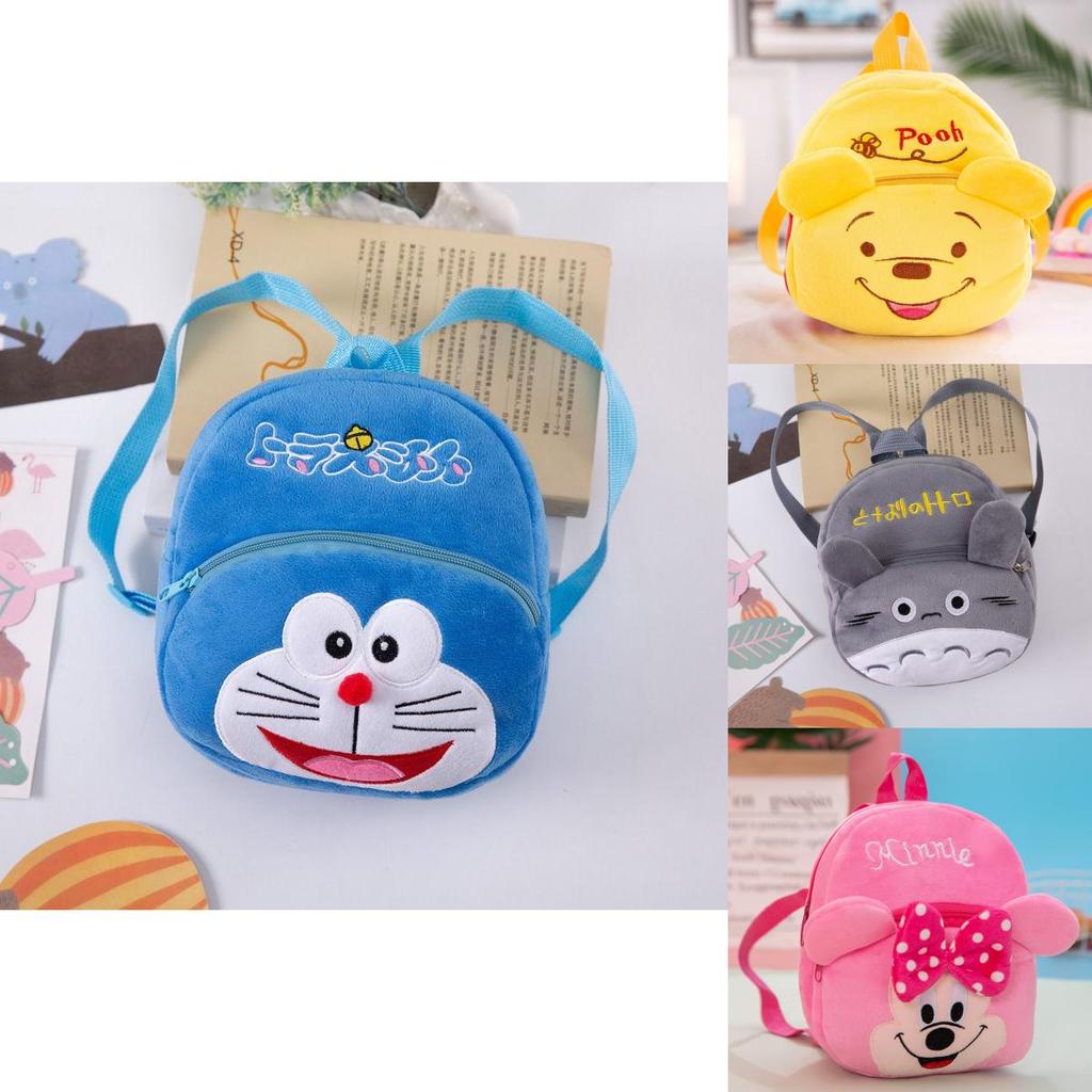 Cute Cartoon Kids Schoolbag Plush Mini Backpack For Travel And Casual Use