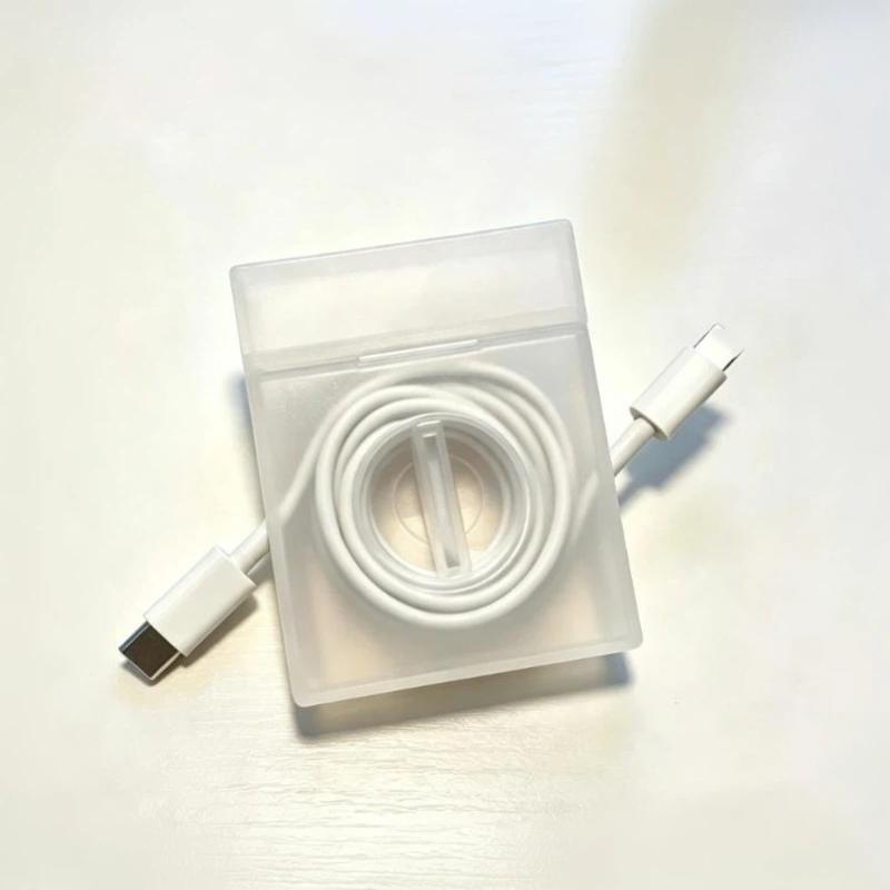 Rotatable Cable Winder Box Portable Round Usb Data Cord Cable Organizer Headphone Charging Line Management Storage Box
