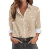 Women's Shirt Blouse Print Button Long Sleeve Casual Basic Shirt Collar Regular Top