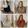 Fashion Korean Style Knitted Shoulder Bag Casual Vintage Woven Tote Bag Leisure Handbag Winter Underarm Bag Autumn