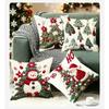 45x45cm Christmas Pillowcase Cartoon Santa Snowman Elk Pillow Case  Christmas Decoration