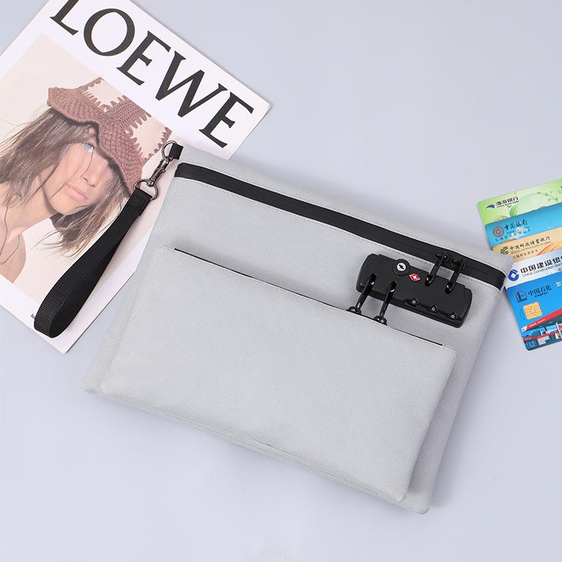 Secure Document & Gadget Storage Bag with Combination Lock