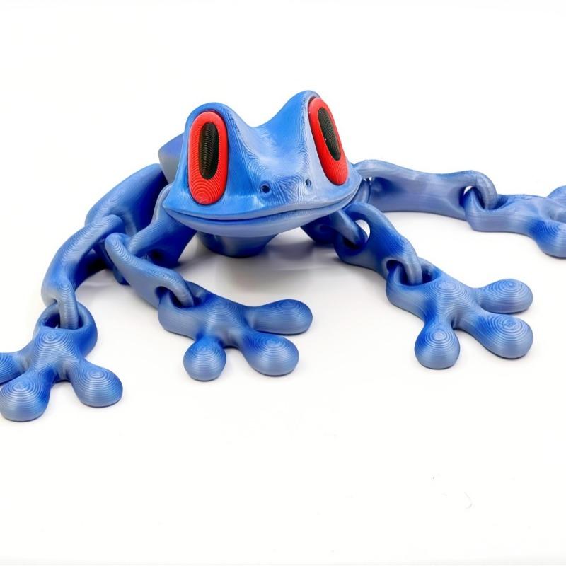 Magnetic Jointed Frog Refrigerator Magnet 3D Printing Articulated Action Figure Night Glow Toy Gift, Refrigerator Sticker