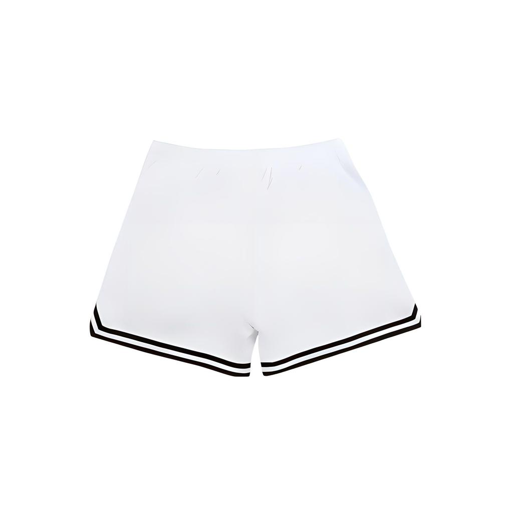 Li Ning CBA Series Solid Color Striped Logo Sports Basketball Shorts Men Shorts White AAPS473-2