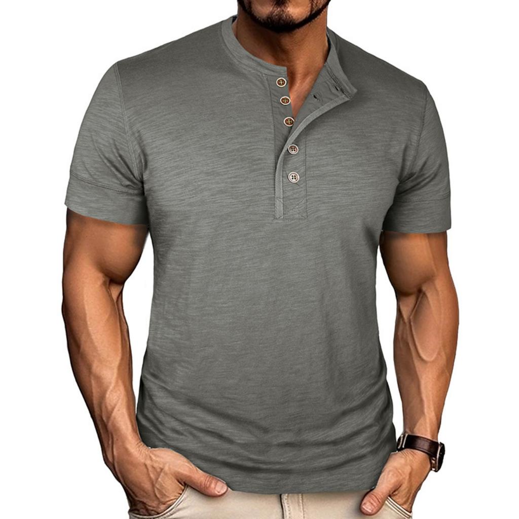 Men's Shirt Casual Round-neck T-Shirt Top