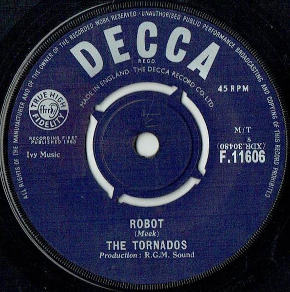 

7-дюймовая пластинка TORNADOS - Robot F11606 Decca 1963 UK Рок Б/У