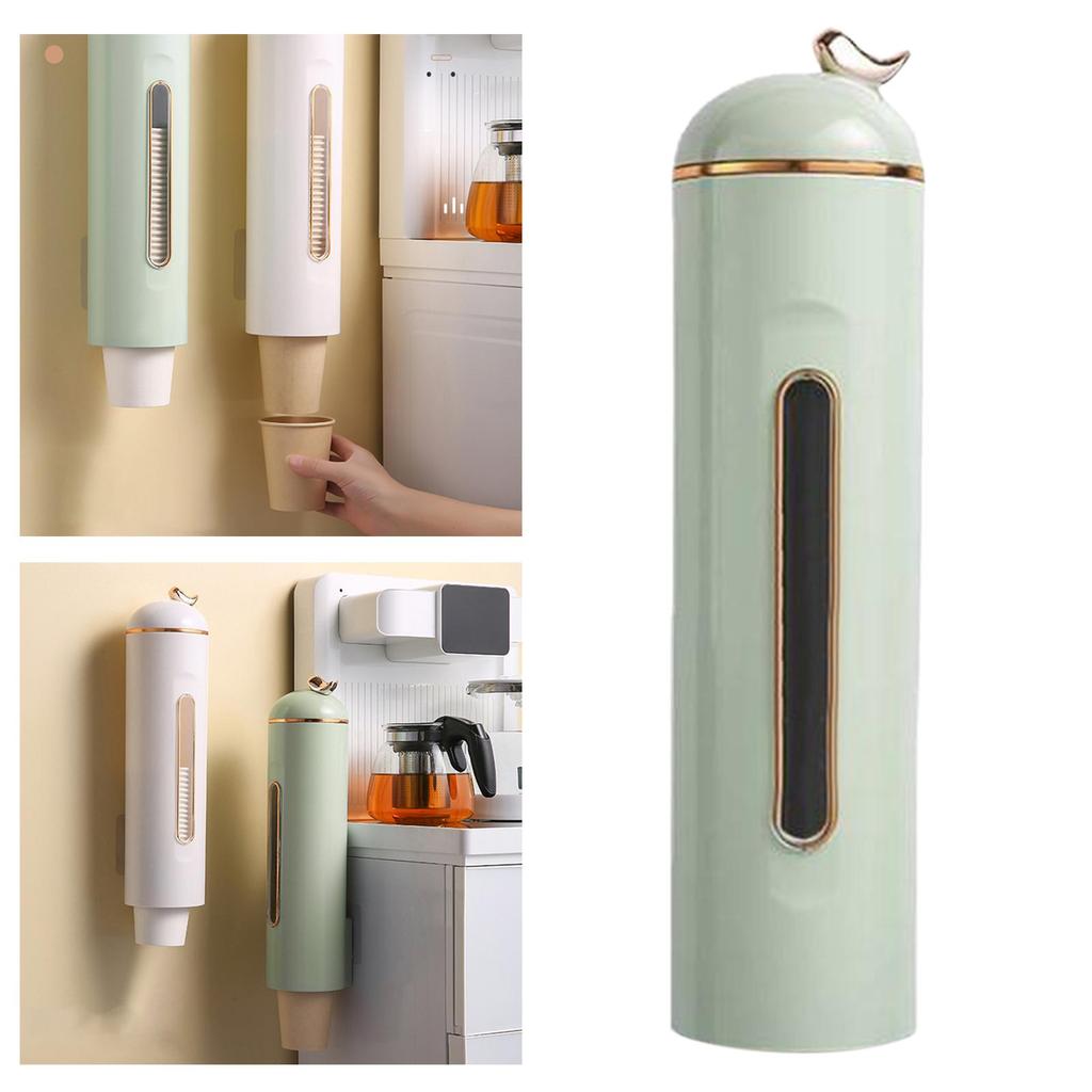 Large Capacity Paper Cup Dispenser Storage Rack for Restaurant Office home , Green