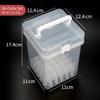 12/24/36/48/60 Color Markers Bucket Clear Plastic Marker Storage Bin With Detachable Dividers Portable Handle Art Organizer Case