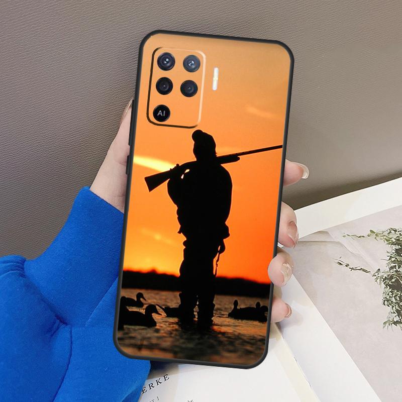 Hunting Animal and Fishing Man Case For Oppo A76 A16 A96 A17 A18 A60 A80 A40 A38 A58 A78 A98 A94 A74 A54 A15 A57 A77 A5 Pro