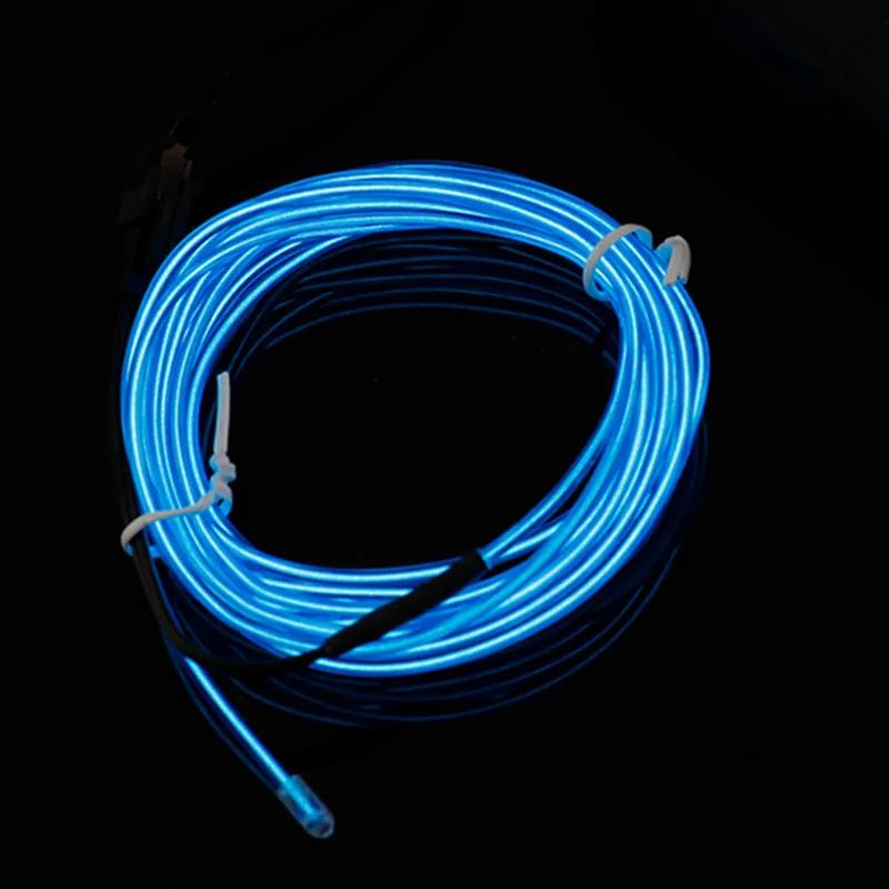 1M/2M/3M/4M/5M Flexible Neon Light EL Wire Led Neon Dan Party Atmosphere Decor Lamp RopeTube Waterproof Multicolor Led Strip