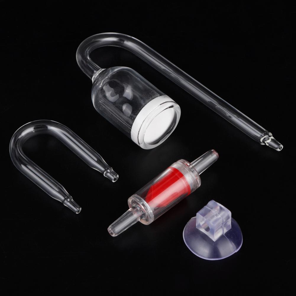 CO2 Refiner Diffuser with U shape Tube Check Valve Set for Water Plant Fish Tank