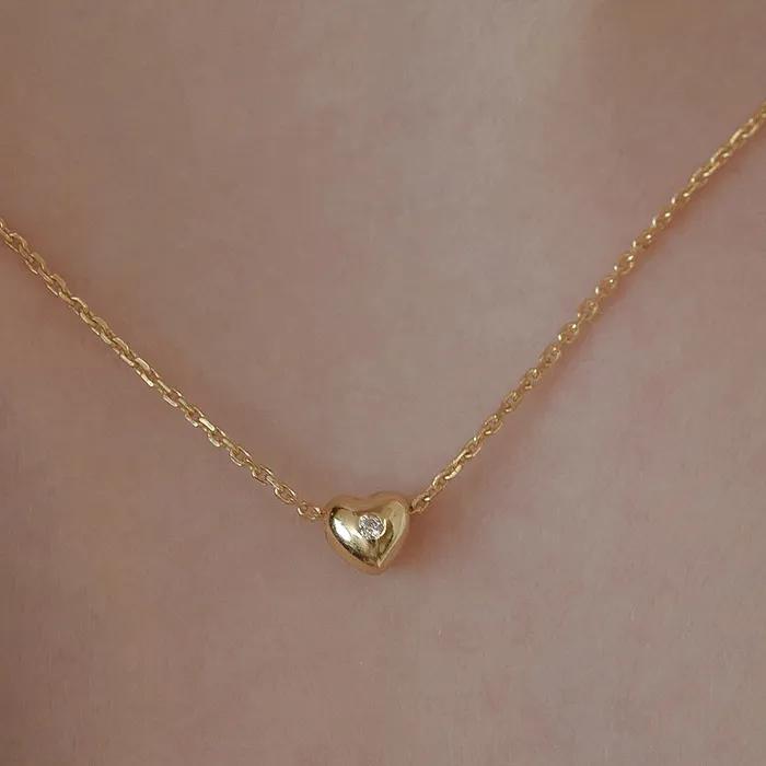 (Silver 925) Mini Heart Glitz Necklace NZ2427