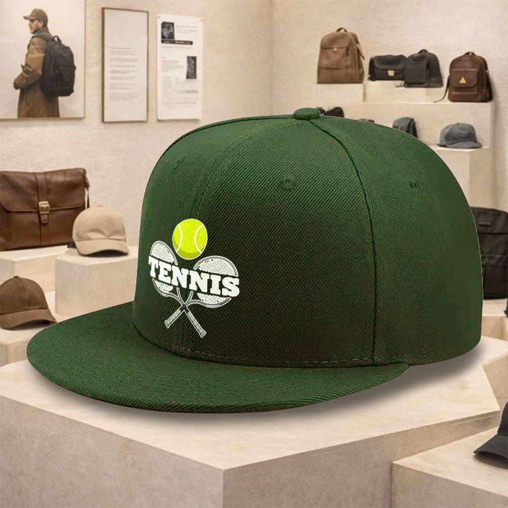 Tennis Ball Rackets Graphic Hip Hop Baseball Cap Polyester Flat Brim Snapback Unisex Casual Streetwear
