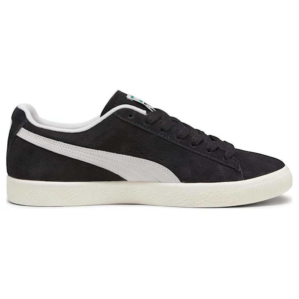 New PUMA Clyde Hairy Suede PUMA Black Frosted Ivory 393115-02