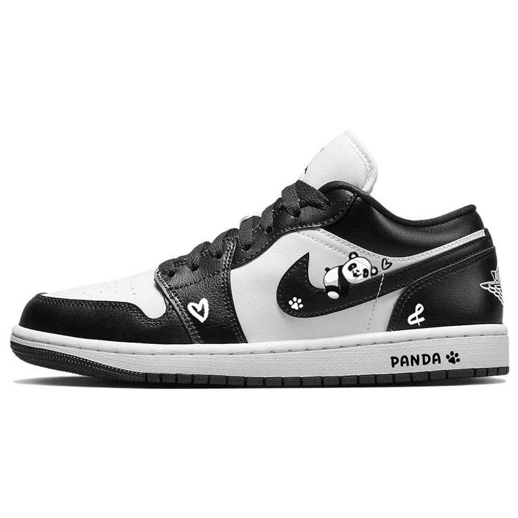 Jordan Air Jordan 1 Low top Vintage Basketball Shoes Women s Black White DC0774-101(Team56-) 38