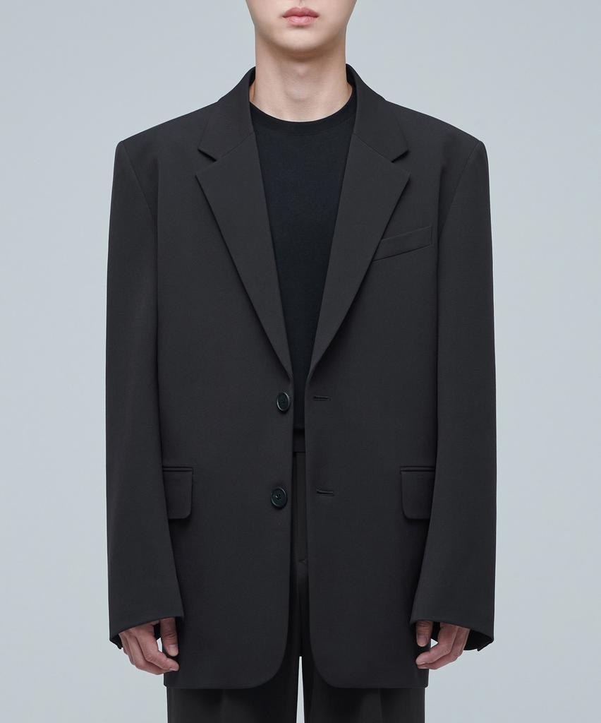 Musinsa Standard Big Daddy Oversized Blazer [Dark Grey]