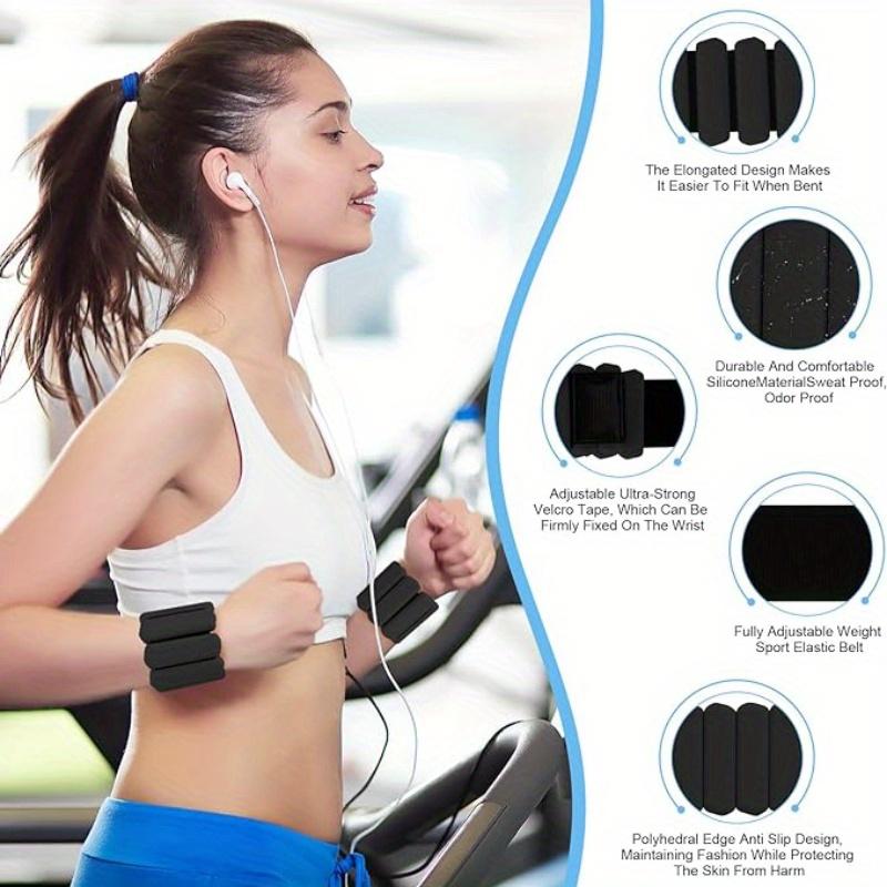 1 Pair Adjustable Wrist and Ankle Weights Weighted Bracelets (Unisex), Gym Wrist Sandbags (1lb Each), Gym Wearable Bracelets