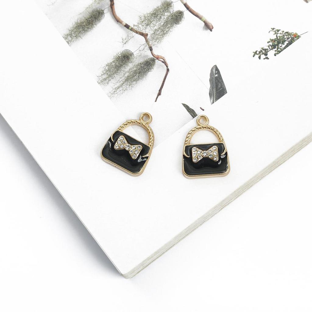 2/4Pcs Droping Öl Insetting Diamant Schönheit Element Legierung Metall Zubehör Für Schmuck Komponenten Herstellung DIY Halskette Armband ohrring