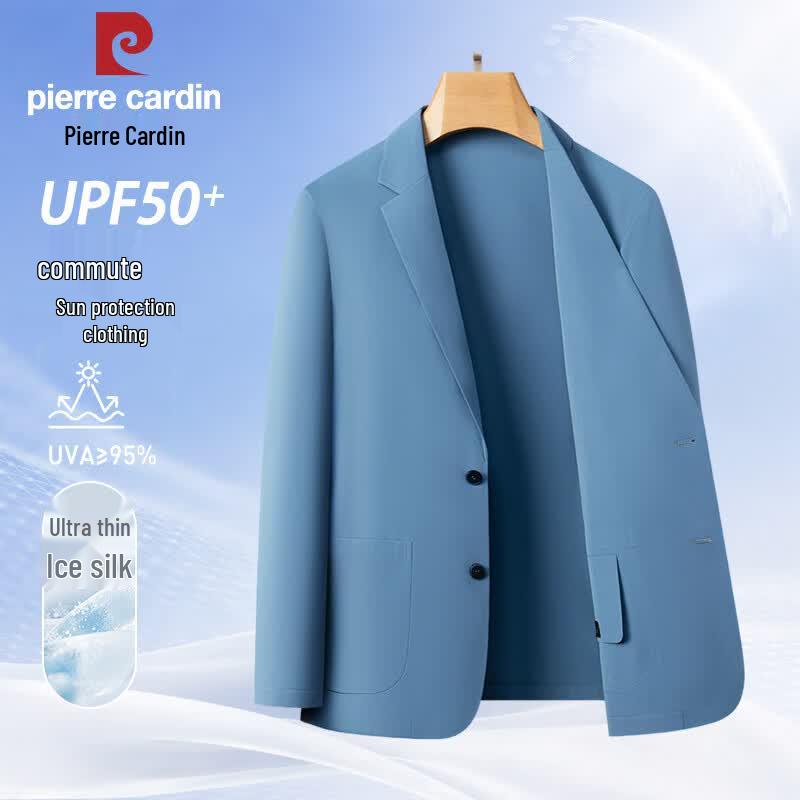 Pierre Cardin Men s Ice Silk UV Protection Slim Fit Blazer L озеро синий