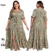 European & American Bohemian Plus Size Summer Beach Dress