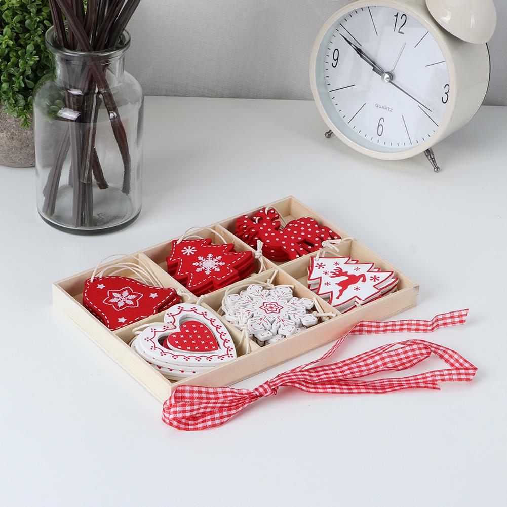 24Pcs Beautiful Home Xmas Hanging Ornament Decoration Christmas Tree Decoration Props Gift