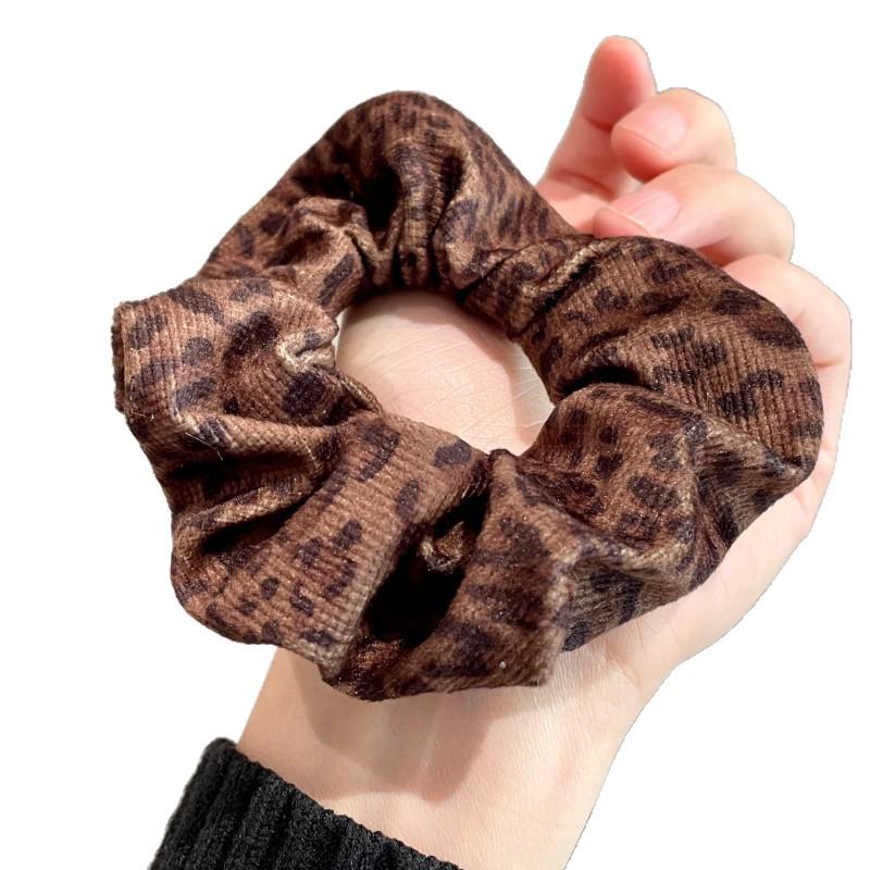 Retro-Leopardenmuster Haargummi für Dutts - Vielseitiges Gummiband Haarschmuck