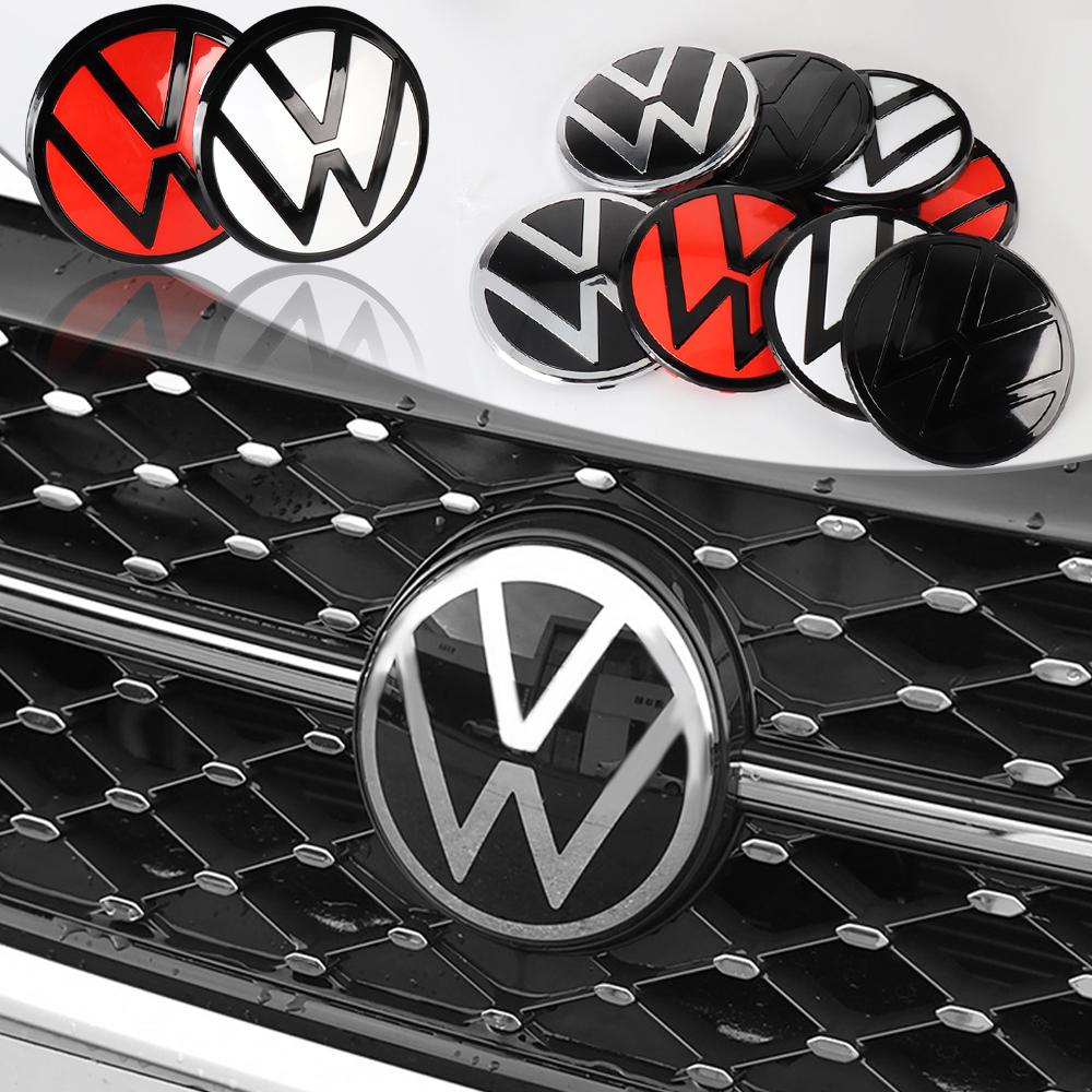 1 set ABS Replacement Style Front Grill Badge & Rear Trunk lid Emblem For VW Golf MK7 2014-2017 Golf MK7.5 2018-2020 Without CC QV6