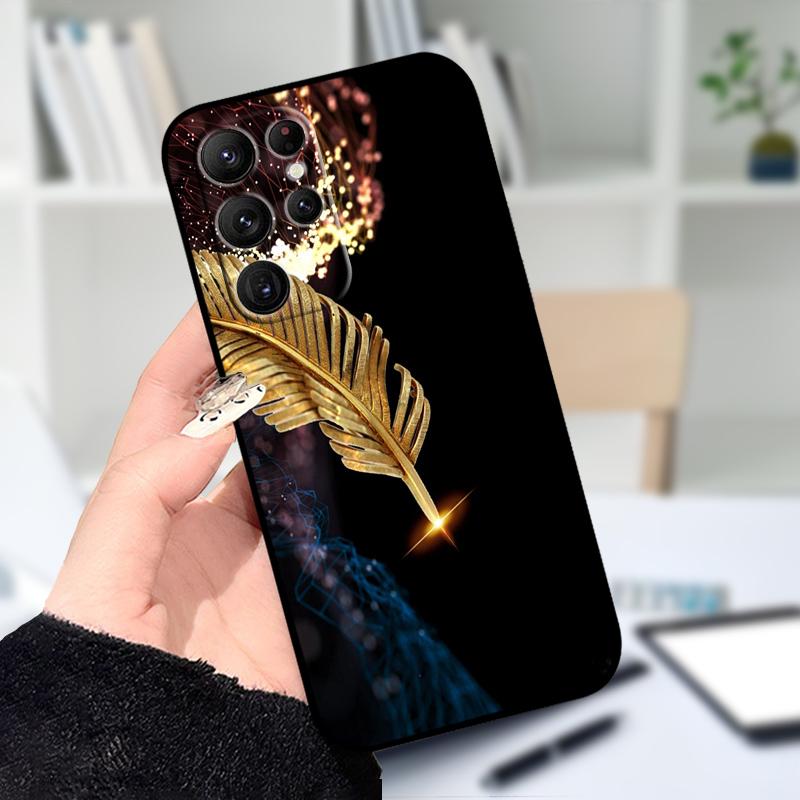 For Samsung S25 S22 Ultra 5G Case S25 Edge Lovely Flower Printed Cover Phone Cases For Galaxy S23 S24 FE Silicon Soft TPU Shells