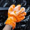 1/2PCS Coral Fleece Car Cleaning Gloves cratch-Free Wash Mitts Five-Finger Design for Car Glass Wheels Cleaning
