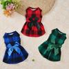 Pet Clothes Grids Pattern Dress-up Soft Texture Pet Dogs Princess Dress for Small Dogs