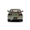 PAUDI MODEL 1/64 Diecast Model Car GT-R R34 Skyline 2000 Nissan V Spec II (Green)