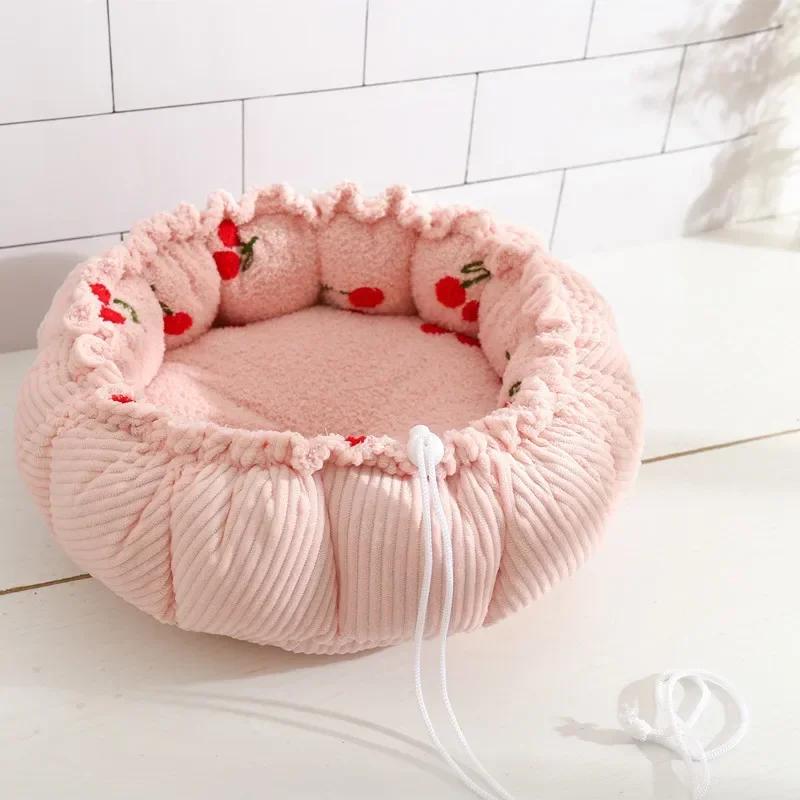 Cama Ajustable para Perros Calentadora de Invierno Esteras para Perros con Base Antideslizante Cama Casa para Perros Grandes Pequeños Cojín de Casa para Perros