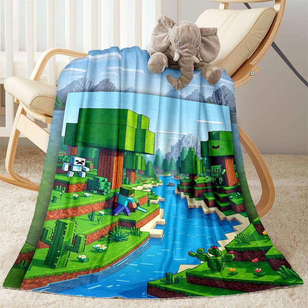 Minecraft 19 Blanket Comfortable Perfect for Office Chair Office Livingroom for All Occasions Warmthful Decor Ideal Gift For Birthday Valentine'S Day