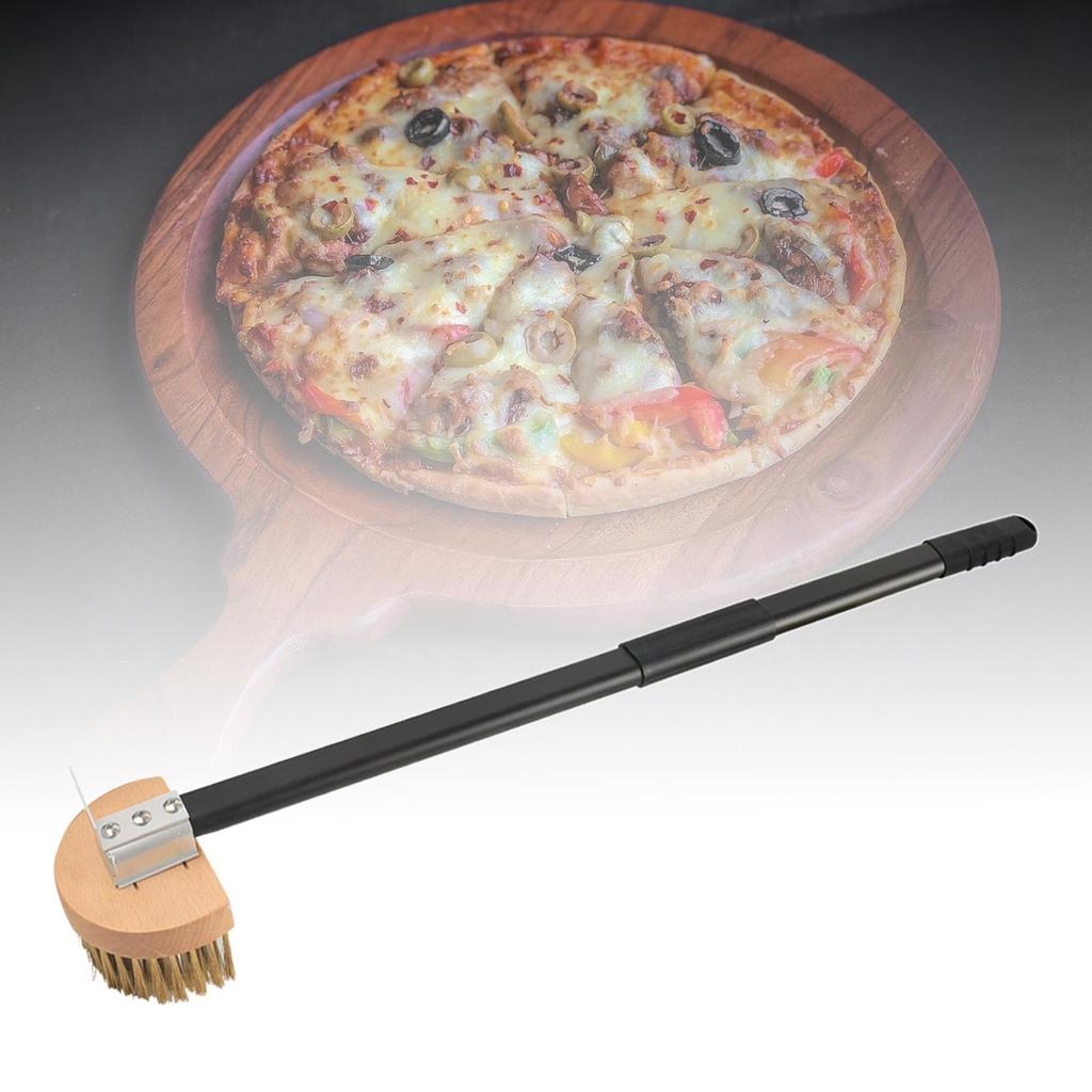 Pizza Oven Brush Copper Brush Pizza Oven Accessories Grill Cleaning Kitchens Long Handle BBQ Pizza Stone Brush Cleaning Tools