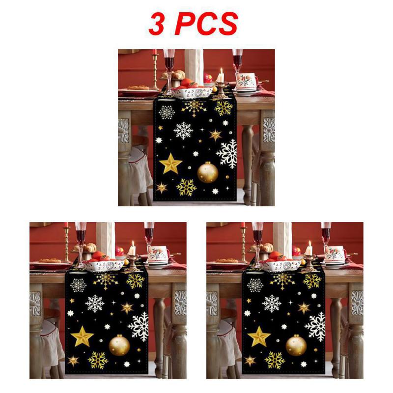 Новая рождественская льняная печатная скатерть для стола Nordic Home Living Room Insoled — фото 8